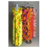 Four 1960s/70s Hawaiian Print Dresses, Jumpsuit