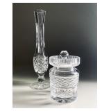 Waterford Crystal Honey Jar and Bud Vase