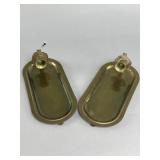 2 Andrea By Sadek Brass Candle Holder Wall Scones