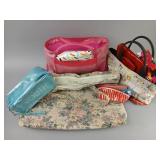 3 Vintage Travel Bags & 4 Makeup Bags