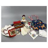 Swedish Clothing, Bag, Apron, Doll & Handkerchiefs