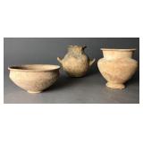 Ancient Holy Land Pottery Jars & Bowl