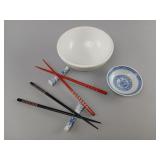 Chinese Rice Bowl & Utensils