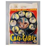 Vintage Belgian Call Girls Poster