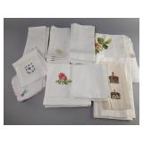 Embroidered Linen Napkins & Linen Table Covers