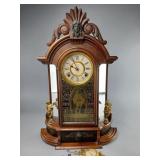 Ansonia Clock Co. Mirror Side Mantle Clock