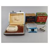 Vintage Razors & Ammo Boxes