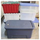 Lot of Plastic Storage Totes (Assorted Sizes)