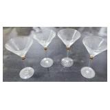 4 Martini glasses - 8.5"