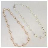 2 Necklaces faux pearl