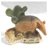 Jim Beam Armadillo Bottle - 7" tall