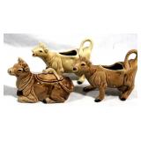 3 piece cow creamer and sugar set