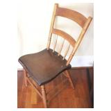 Plank Seat Wood Chair - 18" x 33" x 15"