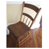 Early Plank Seat Chair - 18" x 33" x 15"