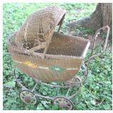 Antique Baby Carriage - 30" x 29" x 13"