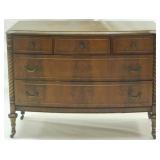 Vintage 3 Over 2 Bow Front Chest