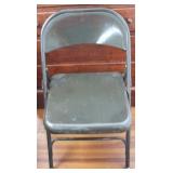 Metal Folding Chair - 19" x 18" x 38"