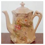 6-Sided Hand-Painted Teapot with Lid