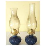 Pair of Oil Lamps by Lamp LIght Farms - 15" tall