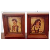 Pair of Elena and Chiko Framed Prints