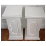 2 Plaster Plant Stands - 10" x 10" x 20"