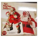 2 Stand Up Coca-Cola Santa Signs