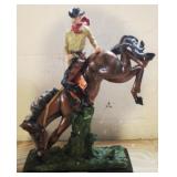 Cowboy on Horse Statue - 16" tall