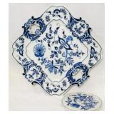 Blue Danube Square Platter and Trivet