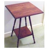 Square Oak Lamp Table 28.5x19.5x19.5