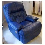 Blue Leather Recliner 38x37x24