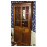 Vintage Double Door Corner Cabinet