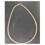 14K Gold Herringbone 18" Necklace