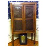 Vintage Double Door Punched Tin Pie Safe