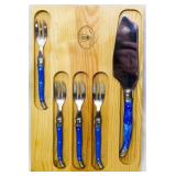 Laguiole France Cheese Knife Set Wood Tray