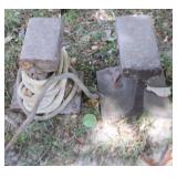 2 Metal Anvils / Railroad Pieces 7" x 6" x 6"