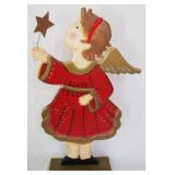 Wood Angel Statue - 20.5" Tall