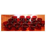 20 pc. Red Glassware