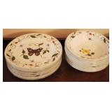 15 pc. Butterfly Plates and Bowls Set