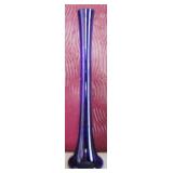 Blue Glass Vase - 24" tall