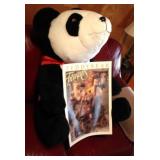 Large Teddy Bear w / Poster - 30" Tall