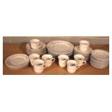 Shades Crest Stoneware 47 pc Dish Set