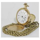 Crown Pocket Watch w/ Chain