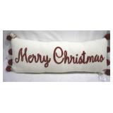 Merry Christmas Pillow - 34" x 13"