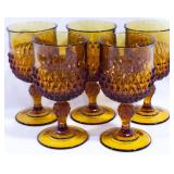 5 Indiana Diamond Point  Amber Stems 7"