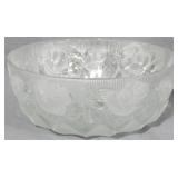 Decorative Satin Glass Bowl 3.5x9"