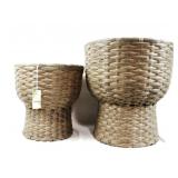 Outdoor Planter Baskets Resin Wicker