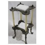 Brass & Marble Two Tier Stand