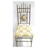 French Brass Accent Chair