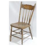 Carved Spindle Back Chair - 36" x 16" x 16"