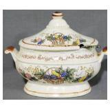 Tureen with ladle 7 x 8 x 4